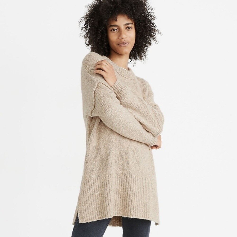 Madewell Tan Long Sleeve Sweater Tunic sz XS